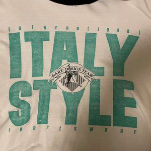 Vintage Men's International Italy Style Sportswear White Crewneck One Size rare